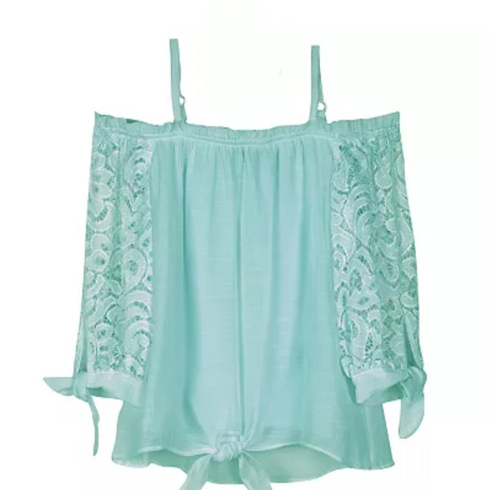 Girls IZ Amy Byer Off-the-Shoulder Lace Top